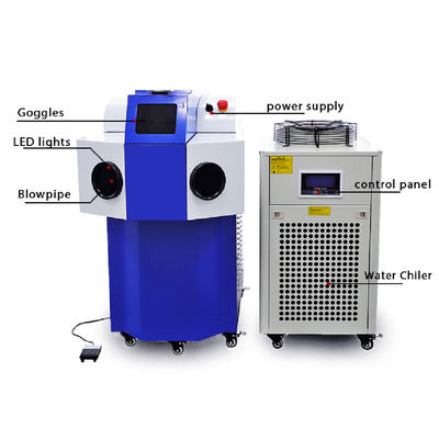150W Jewelry Laser Welding Machine Water Cooling With External Water Chiller
