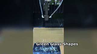 Forme irregolari tagliate al laser in vetro verde da 2 mm
