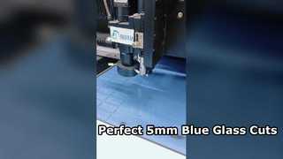 Rettangolo per taglio laser in vetro blu da 5 mm