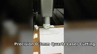 Taglio laser su vetro al quarzo smerigliato su entrambi i lati da 0,3 mm